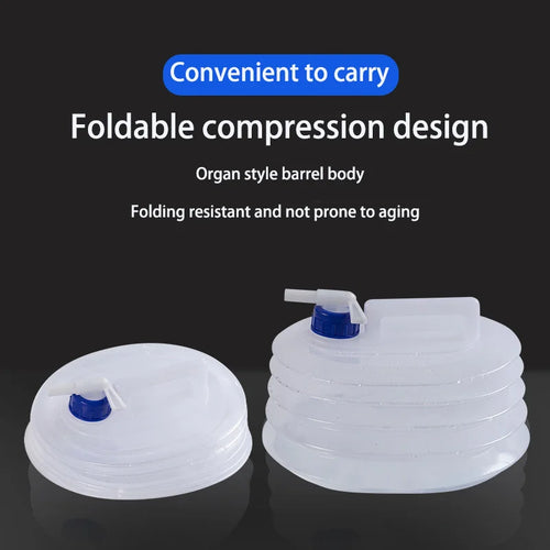 Collapsible Water Storage Bucket 5L/10L/15L – Portable Leak-Proof PEVA Container for Camping, Hiking & Emergency Use
