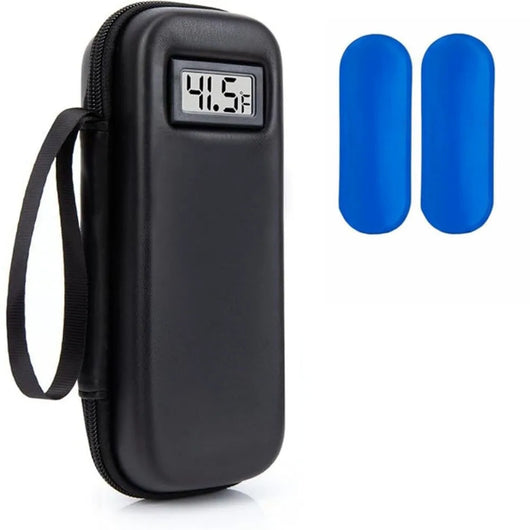Insulin Cooler Travel Case with Thermometer Display – Waterproof Thermal Insulated Medicine Organizer Bag