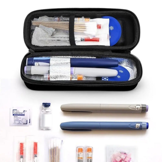 Insulin Cooler Travel Case with Thermometer Display – Waterproof Thermal Insulated Medicine Organizer Bag