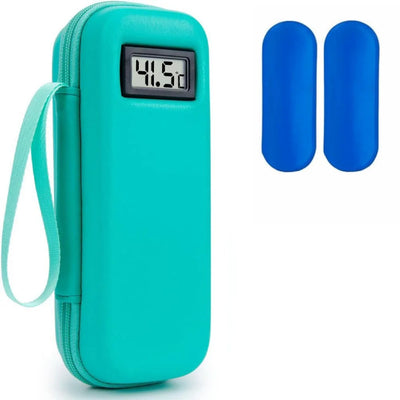 Insulin Cooler Travel Case with Thermometer Display – Waterproof Thermal Insulated Medicine Organizer Bag