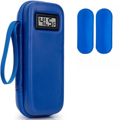 Insulin Cooler Travel Case with Thermometer Display – Waterproof Thermal Insulated Medicine Organizer Bag