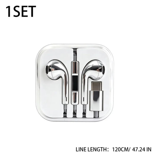 Metallic Finish Wired Earphones with Microphone, In-Line Remote & Crystal Storage Case