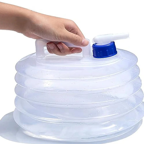 Collapsible Water Storage Bucket 5L/10L/15L – Portable Leak-Proof PEVA Container for Camping, Hiking & Emergency Use