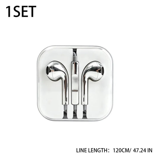 Metallic Finish Wired Earphones with Microphone, In-Line Remote & Crystal Storage Case