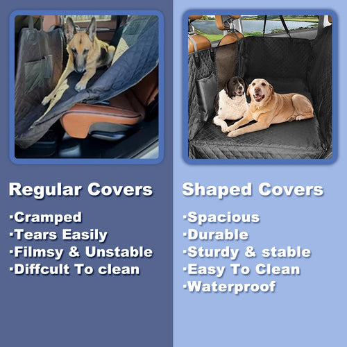 PETRAVEL Dog Car Backseat Cover Extender | Hard Bottom