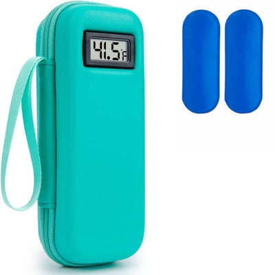 Insulin Cooler Travel Case with Thermometer Display – Waterproof Thermal Insulated Medicine Organizer Bag