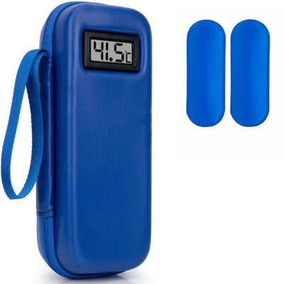 Insulin Cooler Travel Case with Thermometer Display – Waterproof Thermal Insulated Medicine Organizer Bag