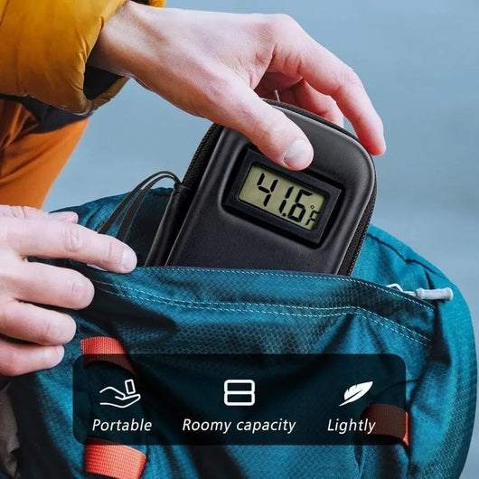 Insulin Cooler Travel Case with Thermometer Display – Waterproof Thermal Insulated Medicine Organizer Bag