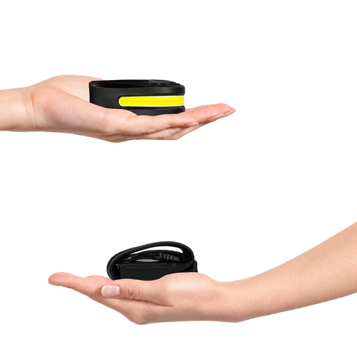 230° LED Motion-Sensor Headlamp, USB Rechargeable Wide Beam + Spotlight, IPX4