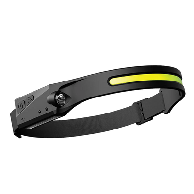 230° LED Motion-Sensor Headlamp, USB Rechargeable Wide Beam + Spotlight, IPX4